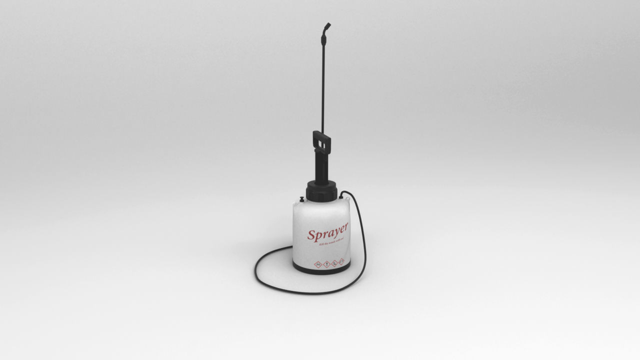 Garden Chemical Sprayer Low-poly 3D model_11