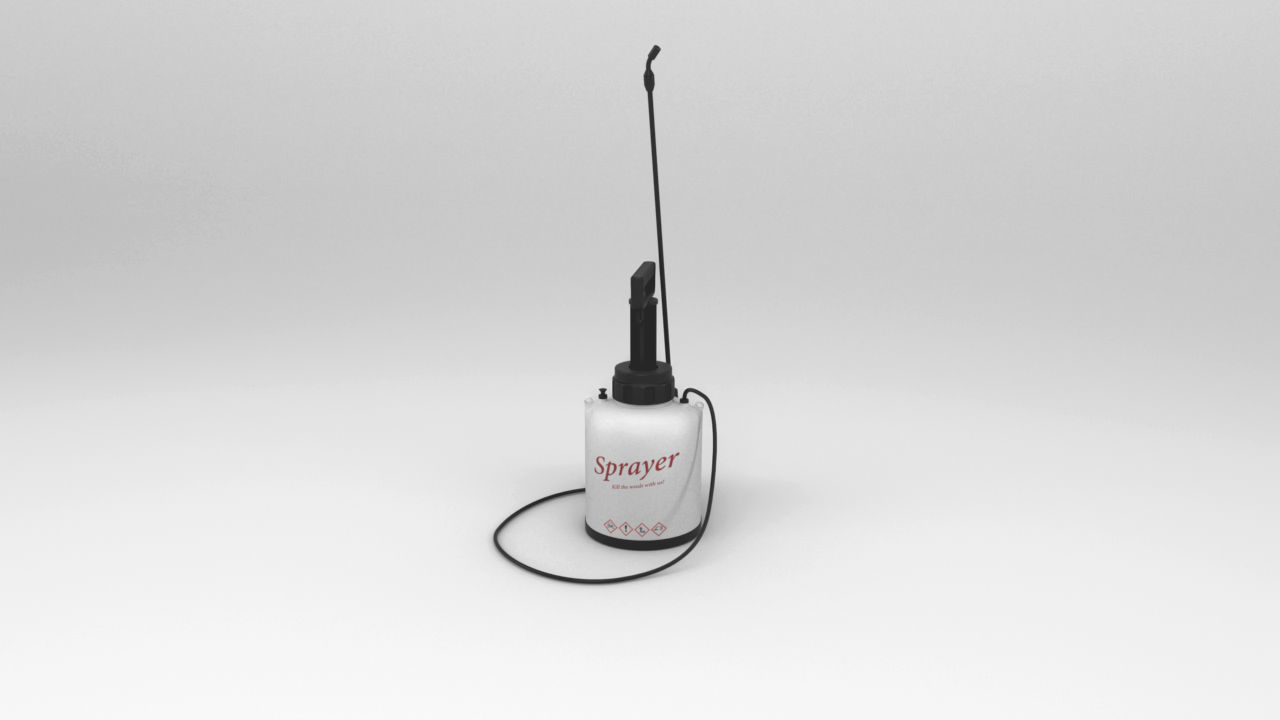 Garden Chemical Sprayer Low-poly 3D model_14