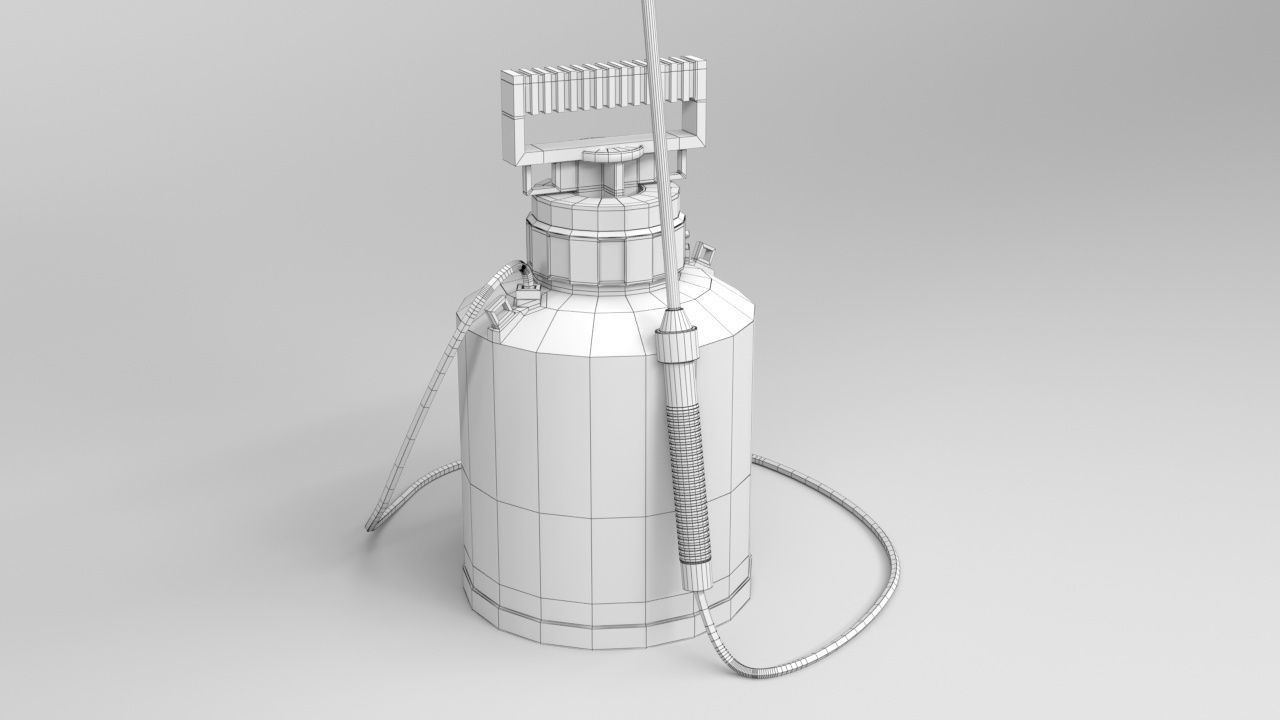 Garden Chemical Sprayer Low-poly 3D model_3