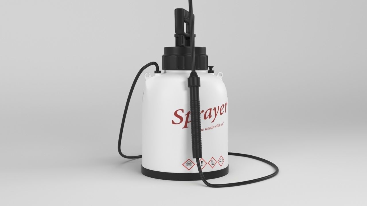 Garden Chemical Sprayer Low-poly 3D model_5
