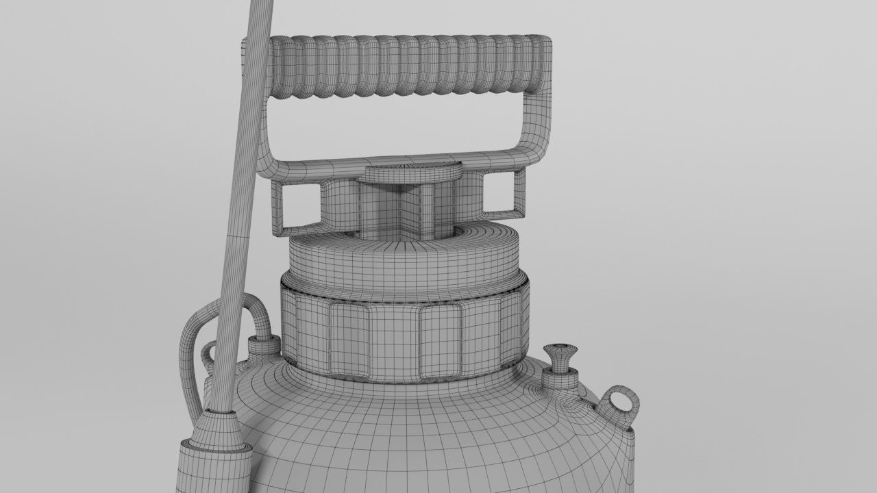 Garden Chemical Sprayer Low-poly 3D model_7