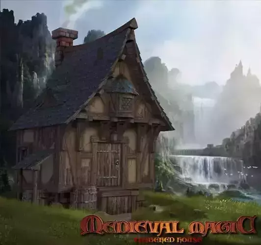 Timbered House Medieval 3D model