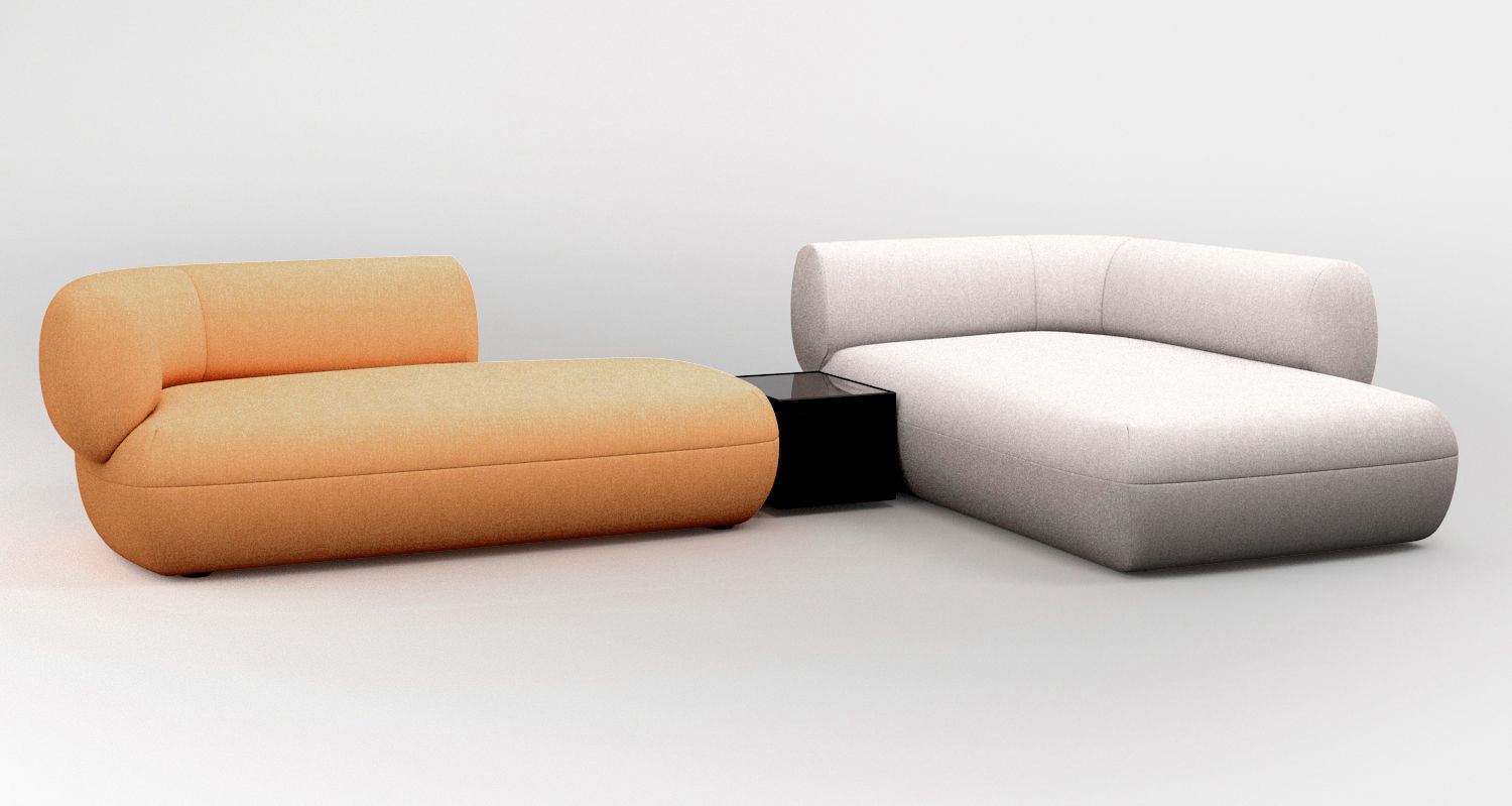 Linteloo Arp sofa and armchair collection 3D model_2