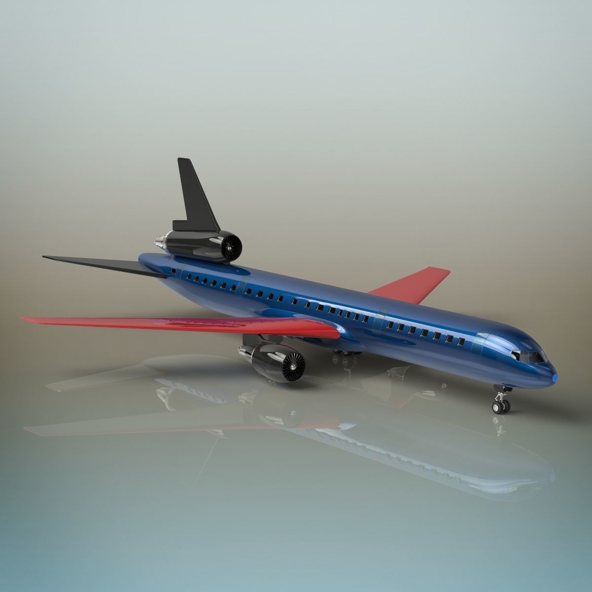 Airplane boeing jetliner - boeing jetliner 3D model_1