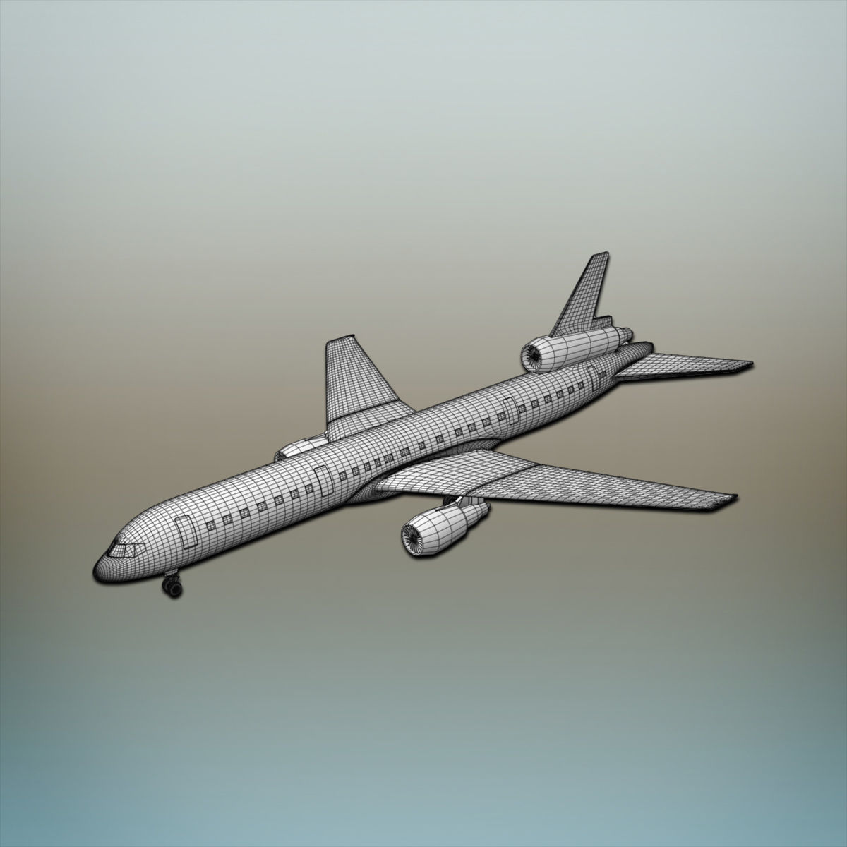 Airplane boeing jetliner - boeing jetliner 3D model_9