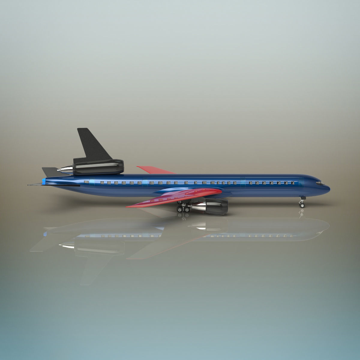 Airplane boeing jetliner - boeing jetliner 3D model_2