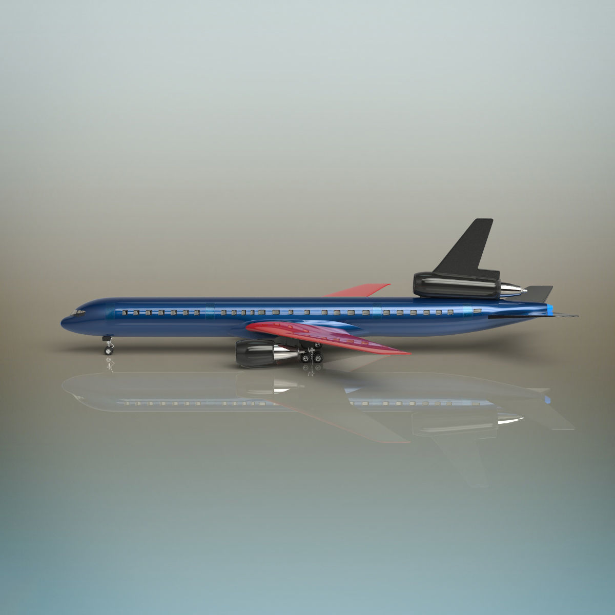 Airplane boeing jetliner - boeing jetliner 3D model_3