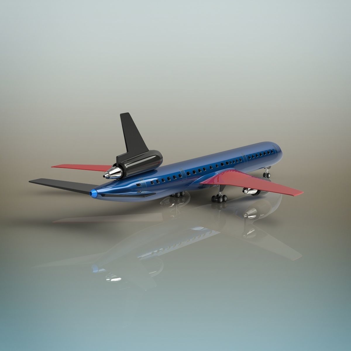 Airplane boeing jetliner - boeing jetliner 3D model_5