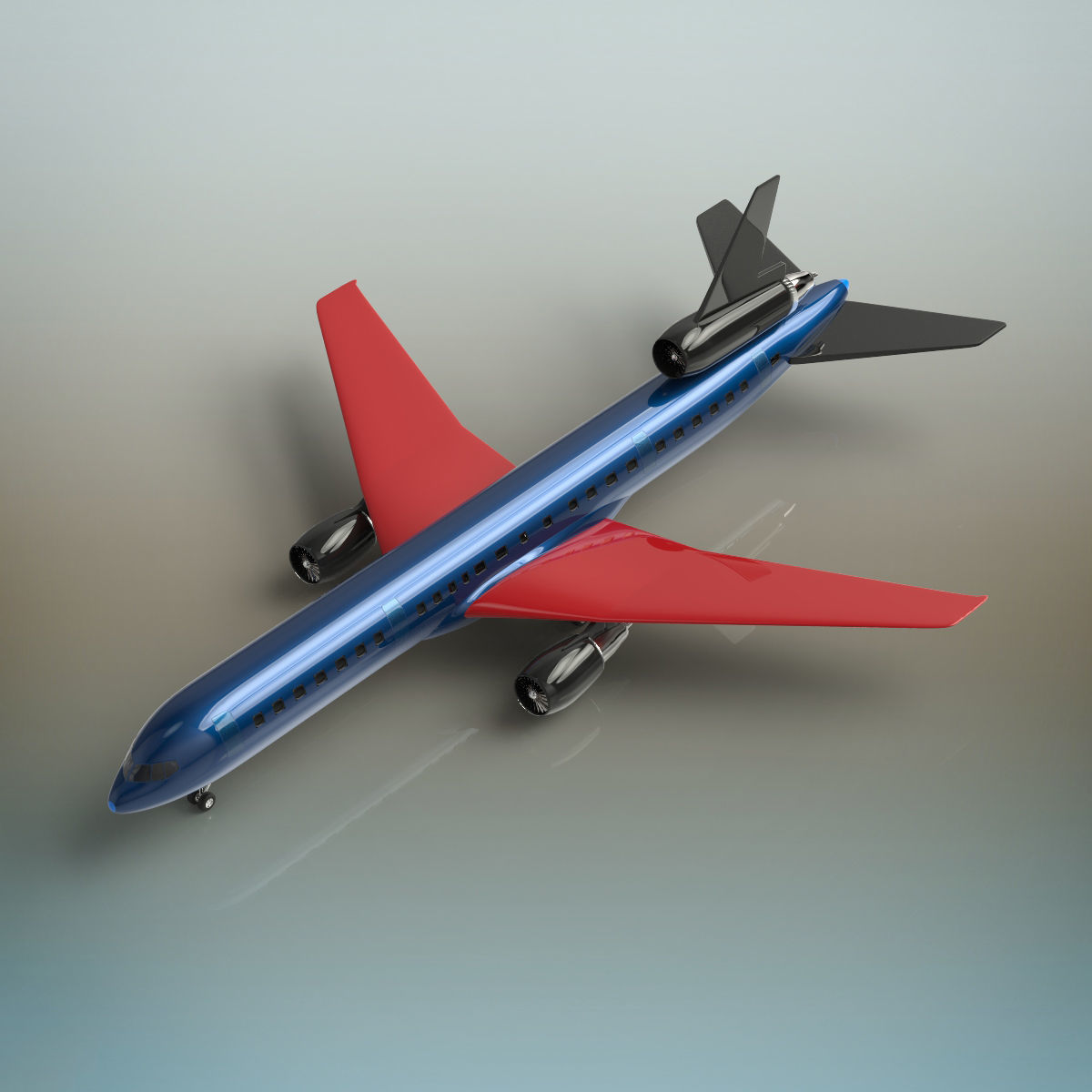 Airplane boeing jetliner - boeing jetliner 3D model_8