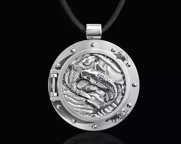 jumper fish in porthole-pendant