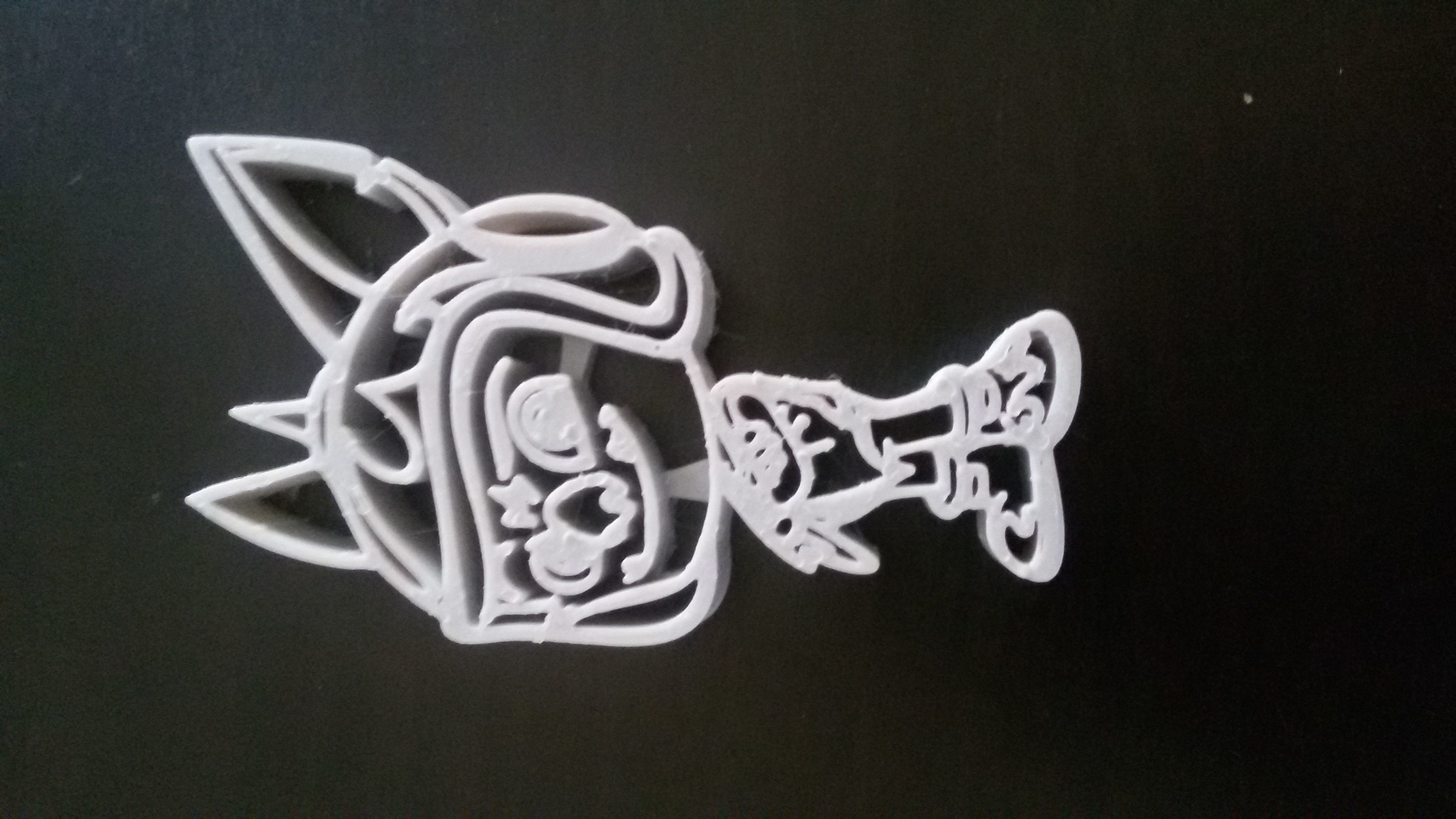 Top Wing Baddy McBat Cookie Cutter Detailed 3D print model_2