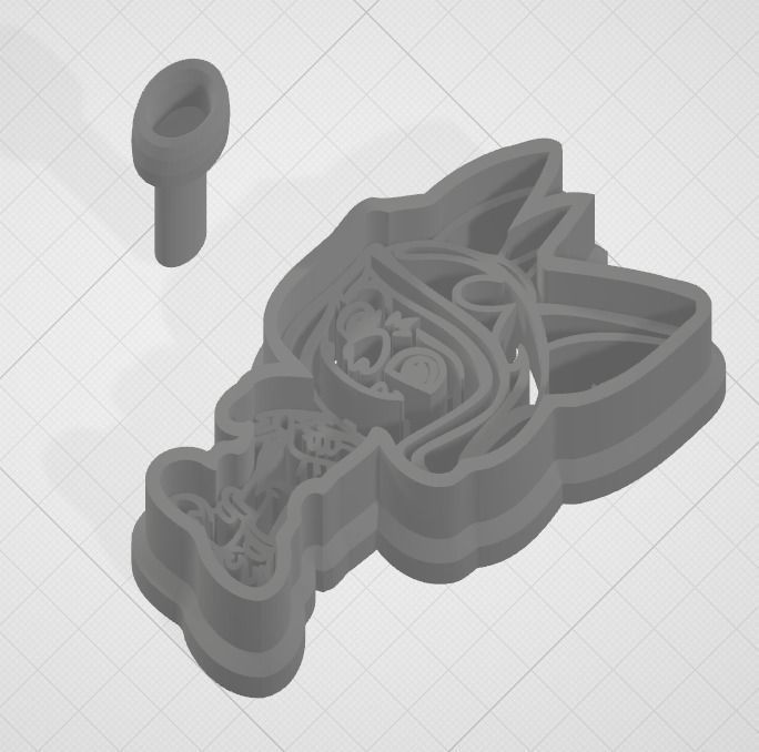 Top Wing Baddy McBat Cookie Cutter Detailed 3D print model_5