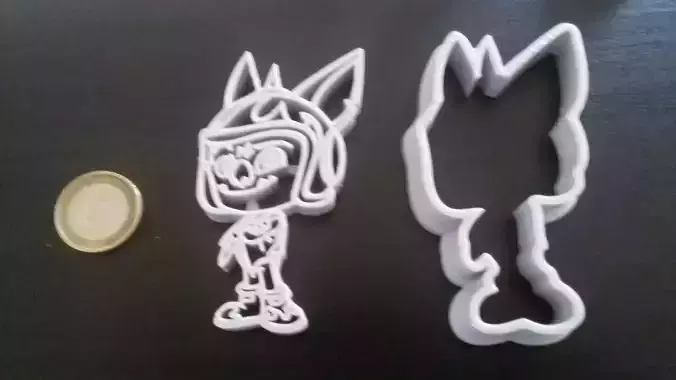 Top Wing Baddy McBat Cookie Cutter Detailed 3D print model