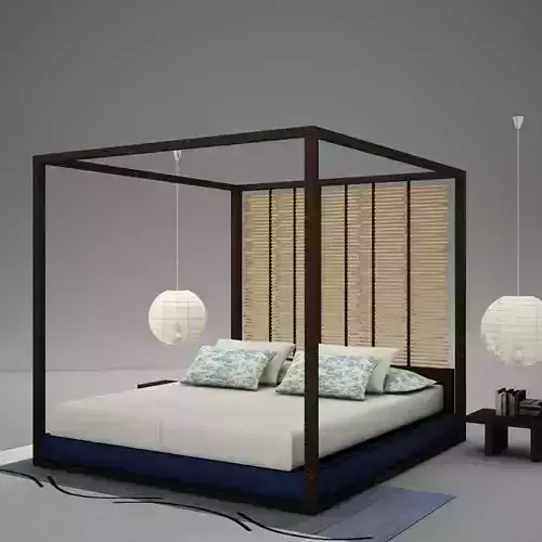 bedroom06 bed with bedding