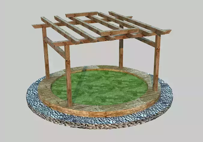 Gazebo - Low poly pergola