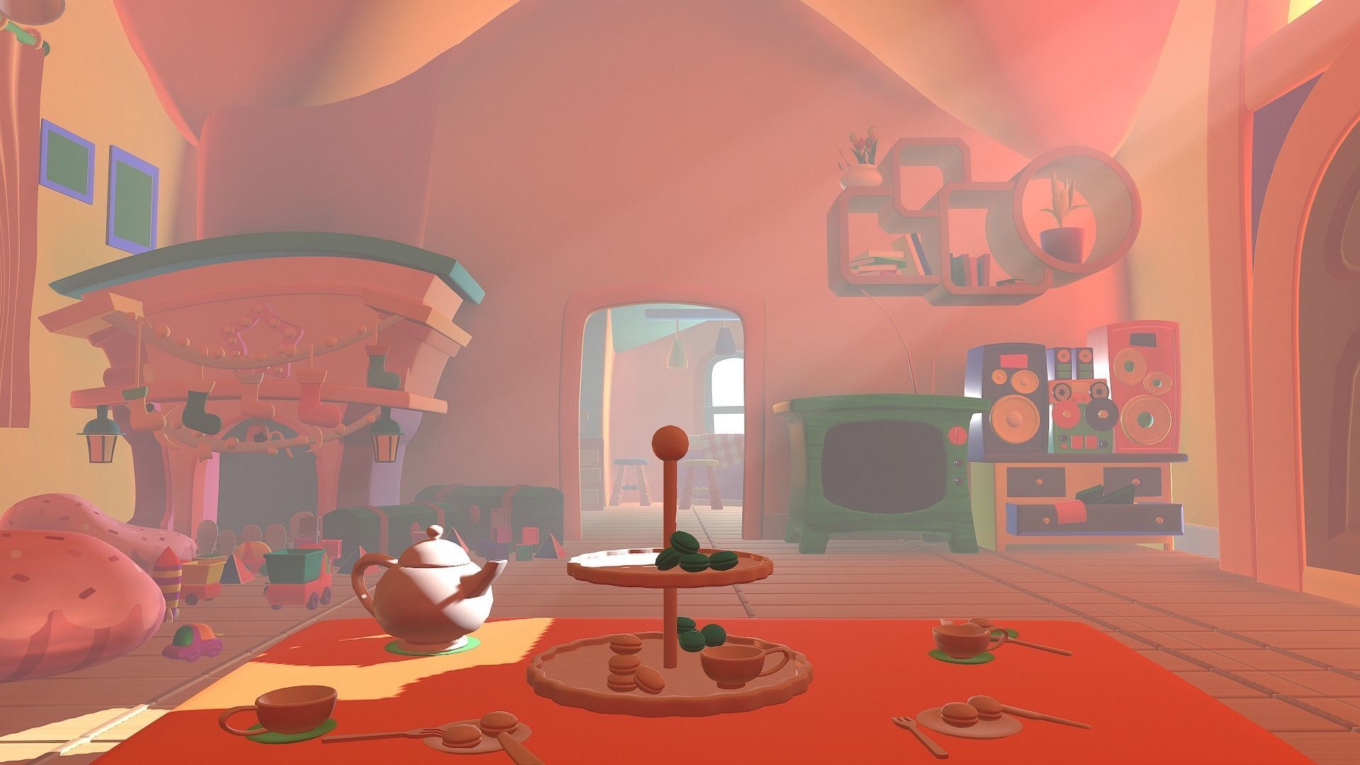 Asset - Cartoons - Background - House Livingroom - 02 3D model_7