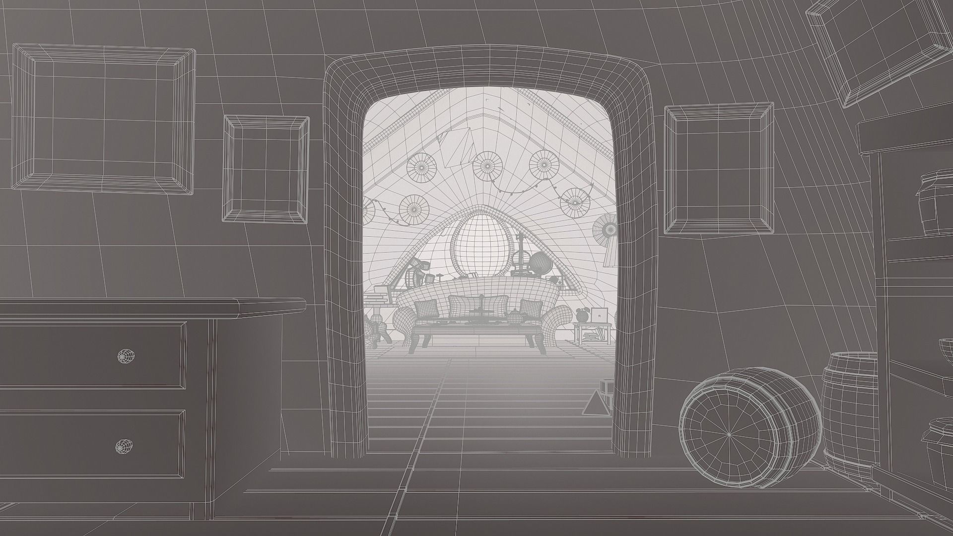 Asset - Cartoons - Background - House Livingroom - 02 3D model_21