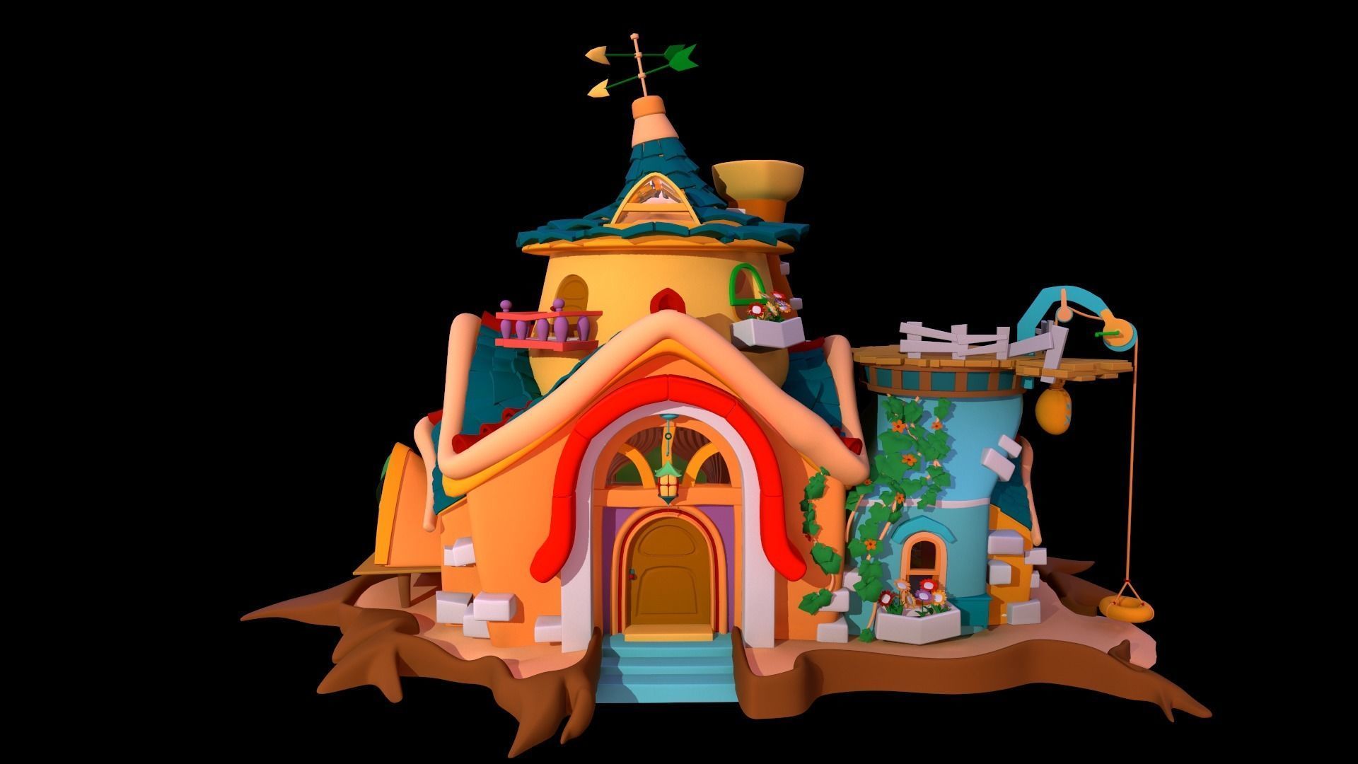 Asset - Cartoons - Background - House Livingroom - 02 3D model_2