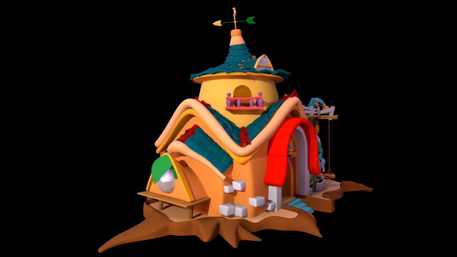 Asset - Cartoons - Background - House Livingroom - 02 3D model_3