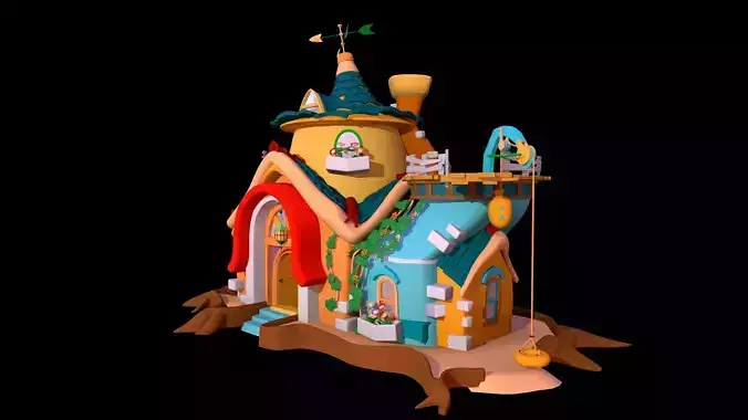 Asset - Cartoons - Background - House Livingroom - 02