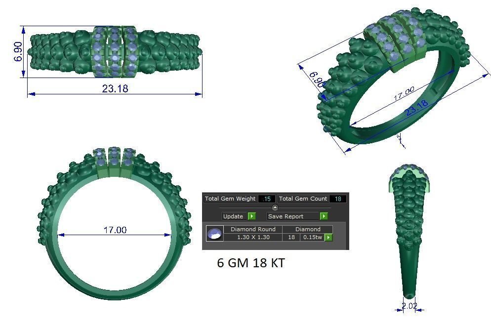 Women ring 3dm stl render detail 3D print model 3D print model_1