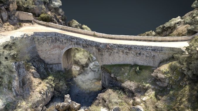 Medieval Bridge 2 Low-poly 3D model