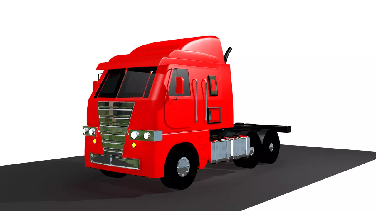 Heavy Truck Low Poly Free low-poly 3D model