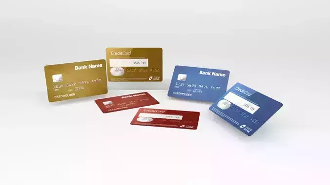 Credit Card Low-poly 3D model
