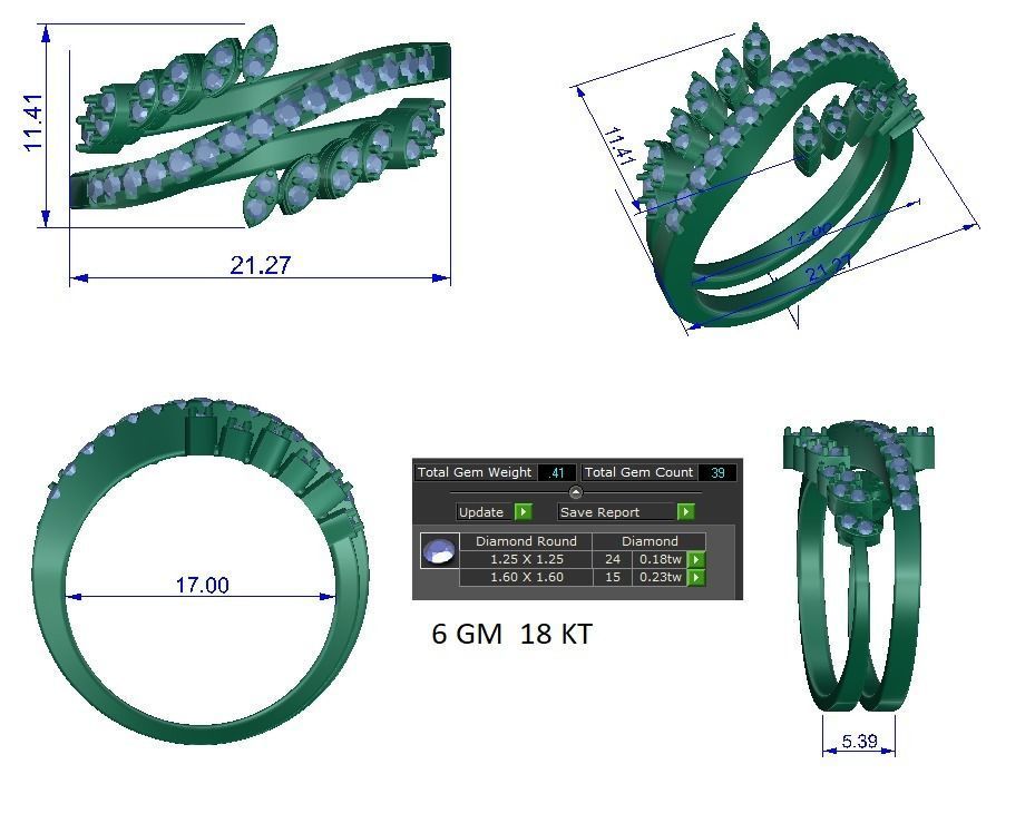 Women ring 3dm stl render detail 3D print model 3D print model_1