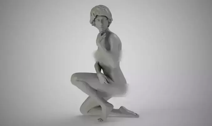 Solitude female nude 3D print model