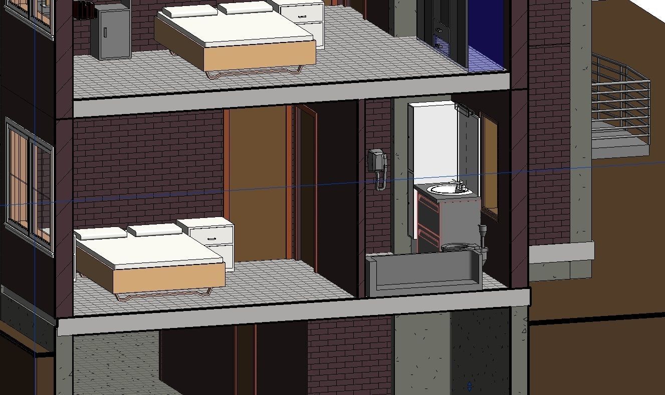 3 Storey House 3D model_6
