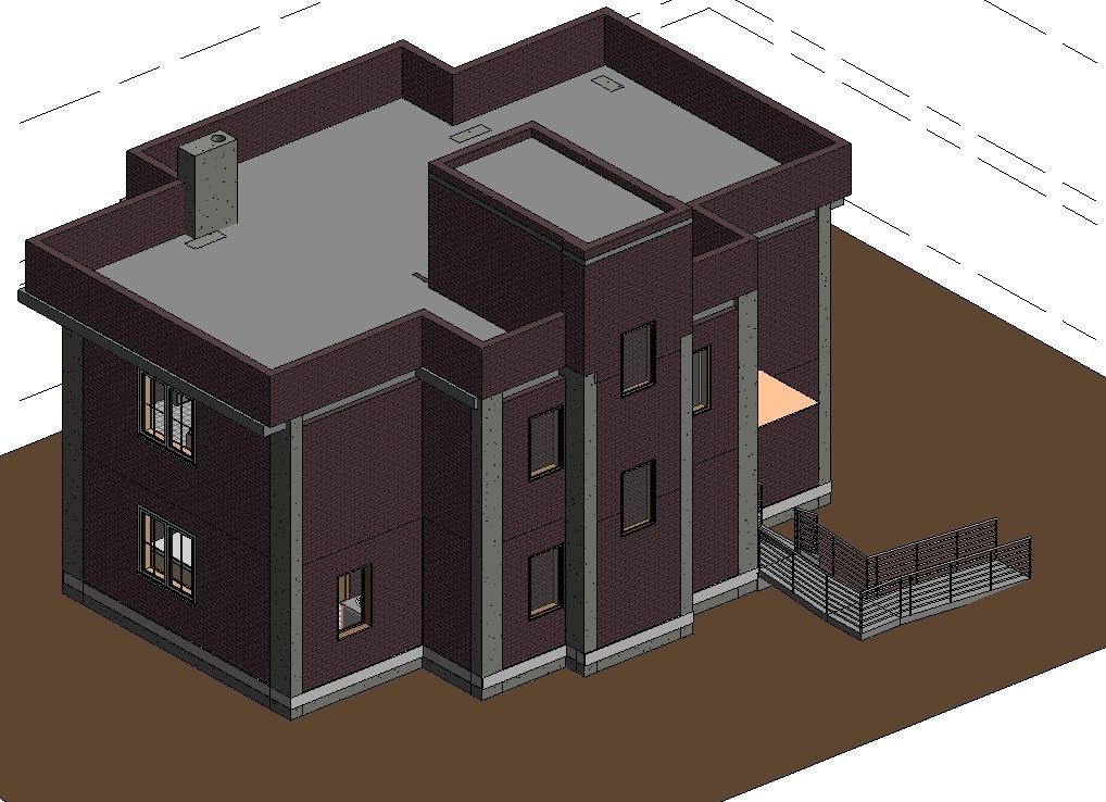 3 Storey House 3D model_2