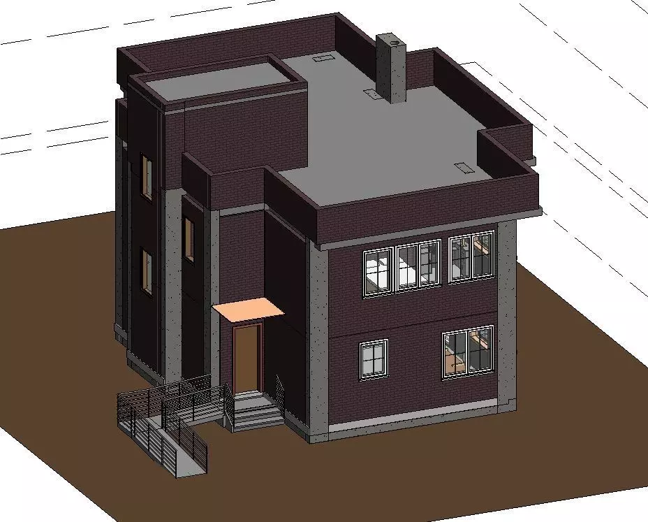3 Storey House 3D model_0