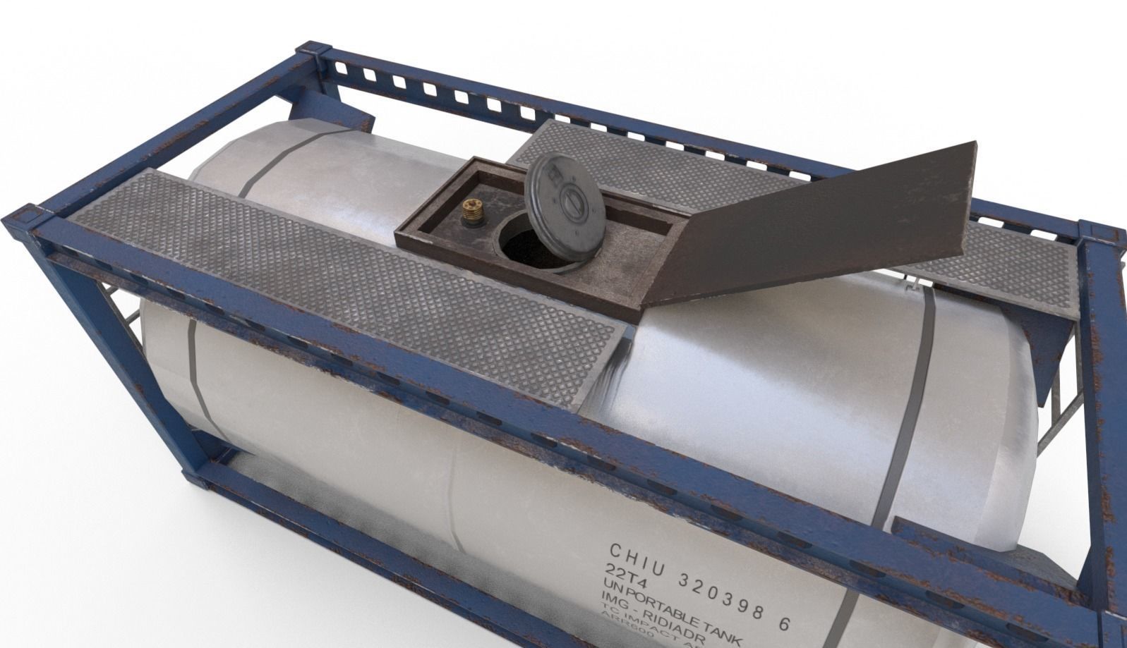 Liquid tank Low-poly 3D model_2