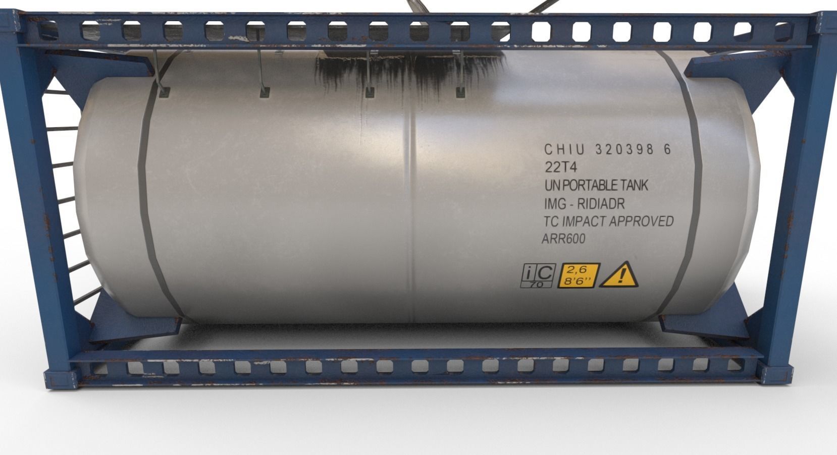 Liquid tank Low-poly 3D model_8