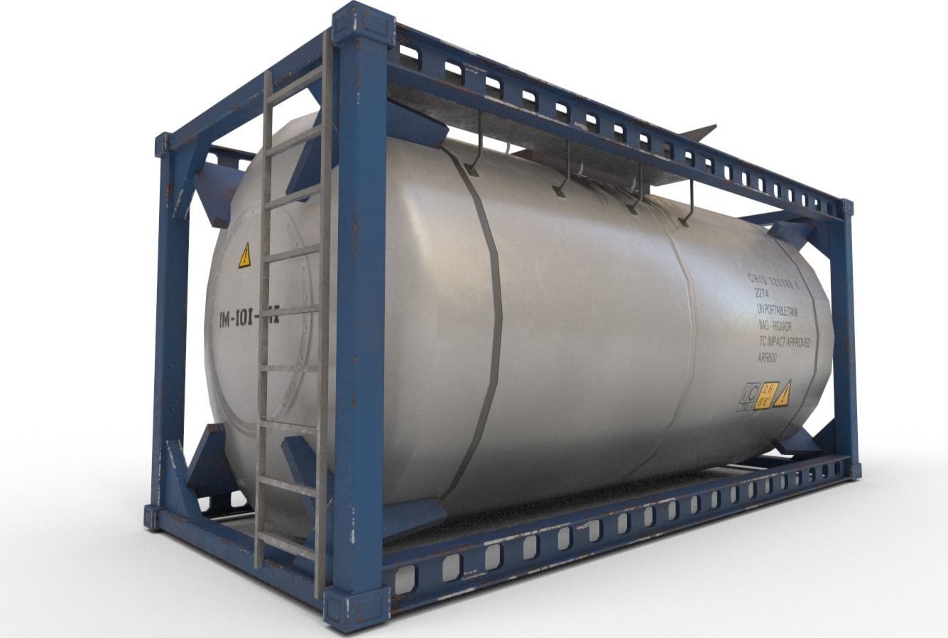 Liquid tank Low-poly 3D model_4