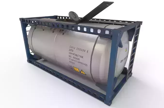 Liquid tank Low-poly 3D model