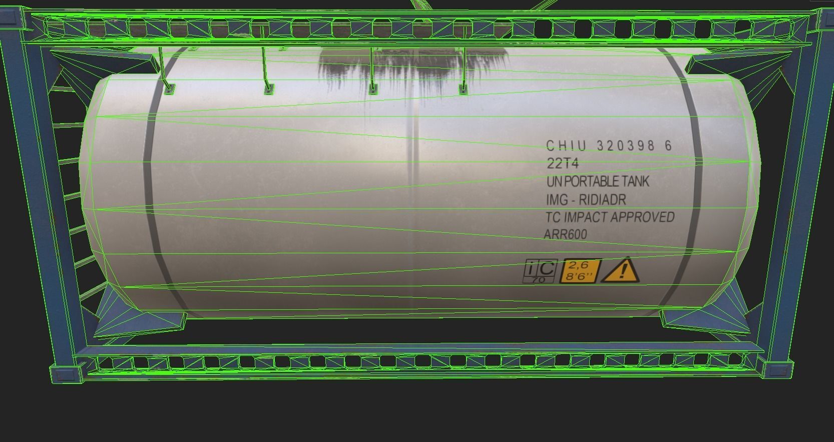 Liquid tank Low-poly 3D model_9