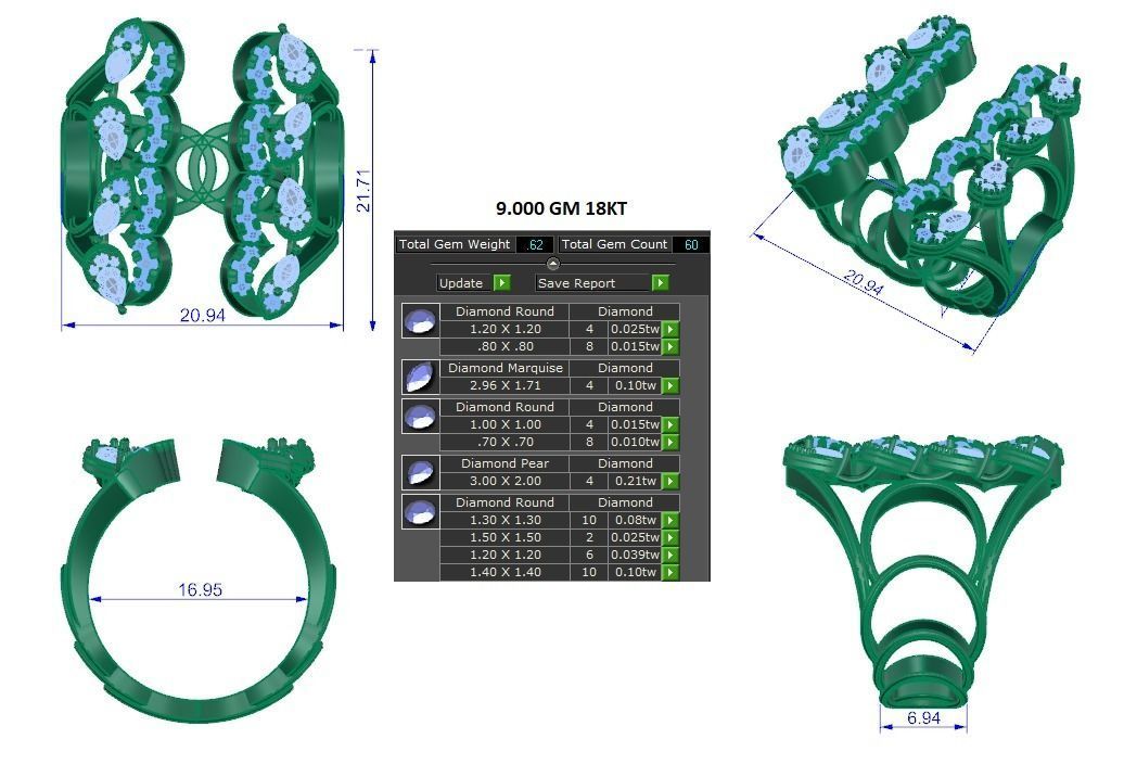 Women ring 3dm stl render detail 3D print model 3D print model_1