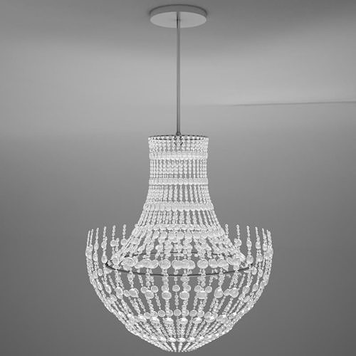 Lampara john lewis crystal ceiling light 3D model