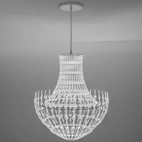 Lampara john lewis crystal ceiling light 3D model