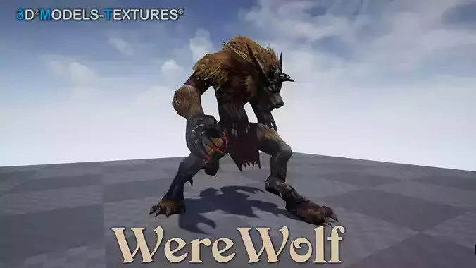 WereWolf for UNREAL Low-poly 3D model