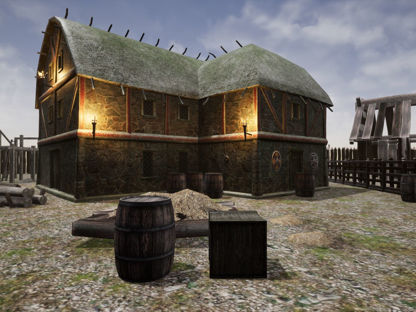 Viking Village for Unreal Low-poly 3D model_5