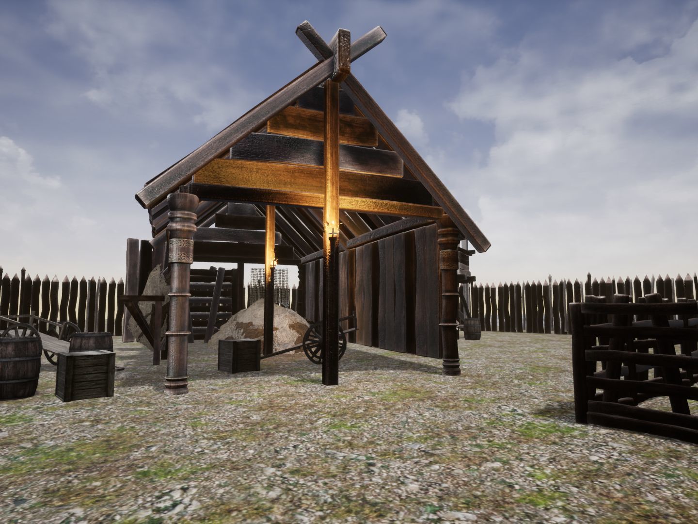 Viking Village for Unreal Low-poly 3D model_17