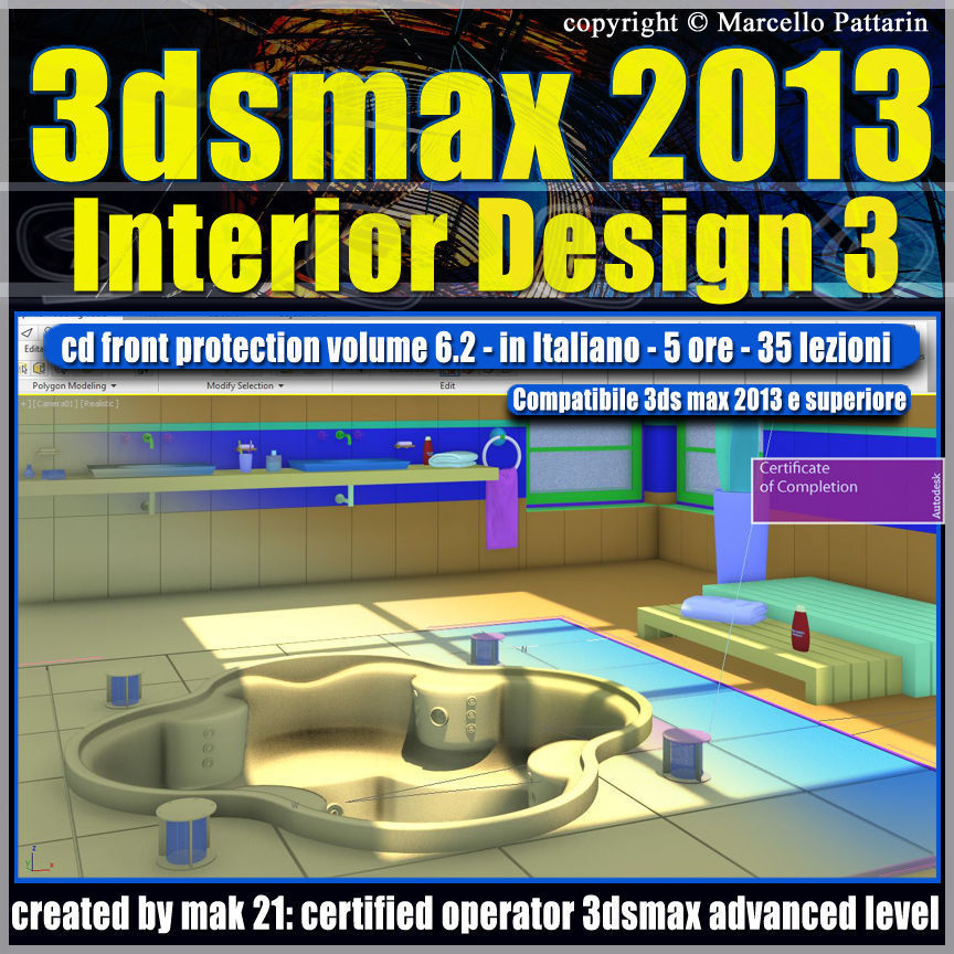 3dsmax 2013 Interior Design v 6 2 Italiano cd front
