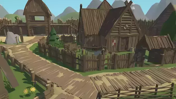 RPG Poly Pack - Slavic Town Low-poly 3D model RPG Poly Pack - Slavic Town Low-poly 3D model