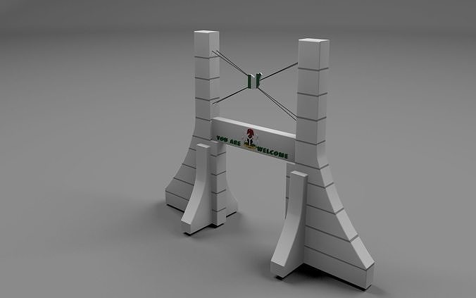 Capital Gate Low-poly 3D model