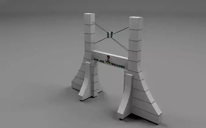 Capital Gate Low-poly 3D model