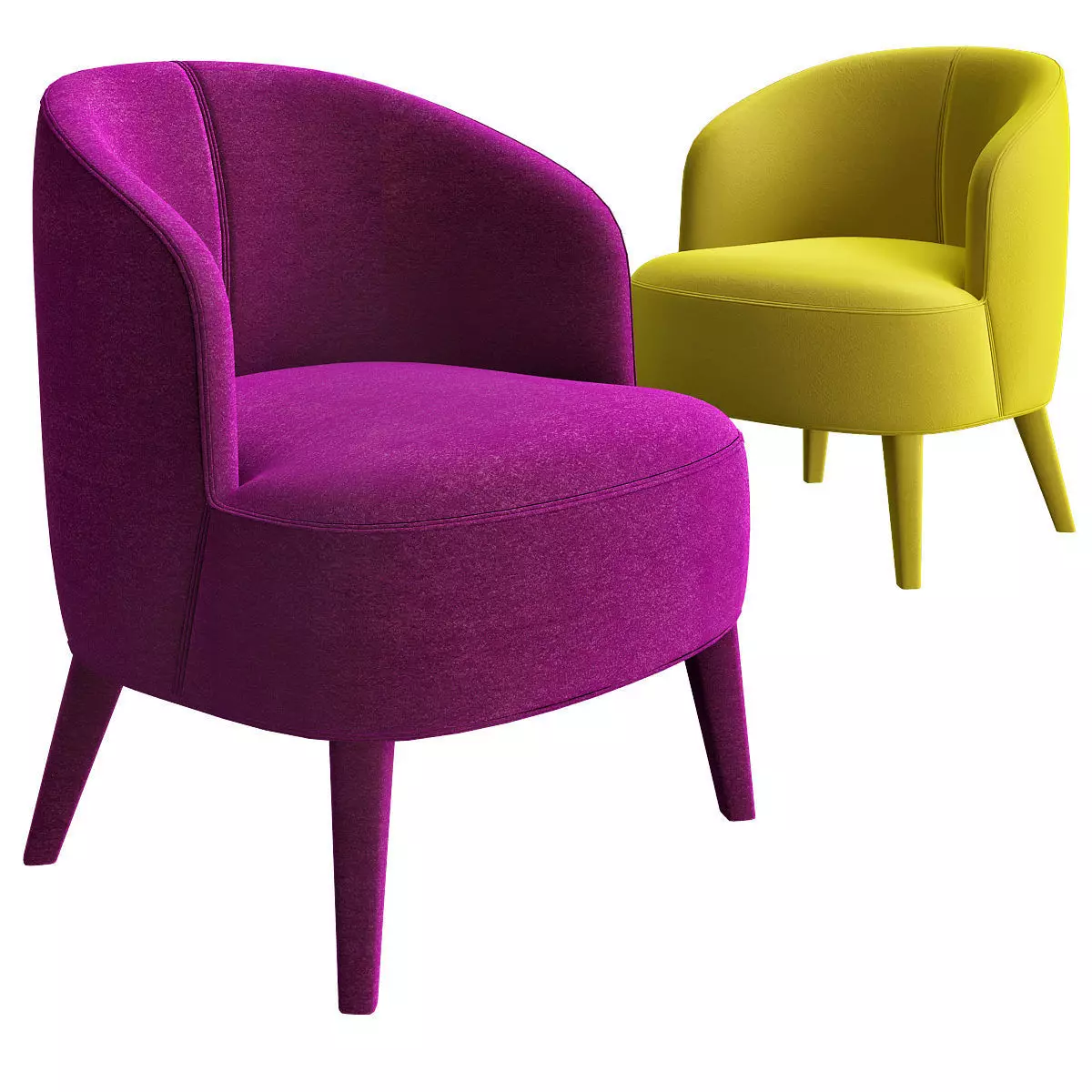 febo armchairs antonio citterio 3d model 3D model_0