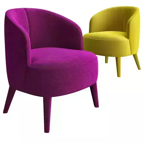 febo armchairs antonio citterio 3d model